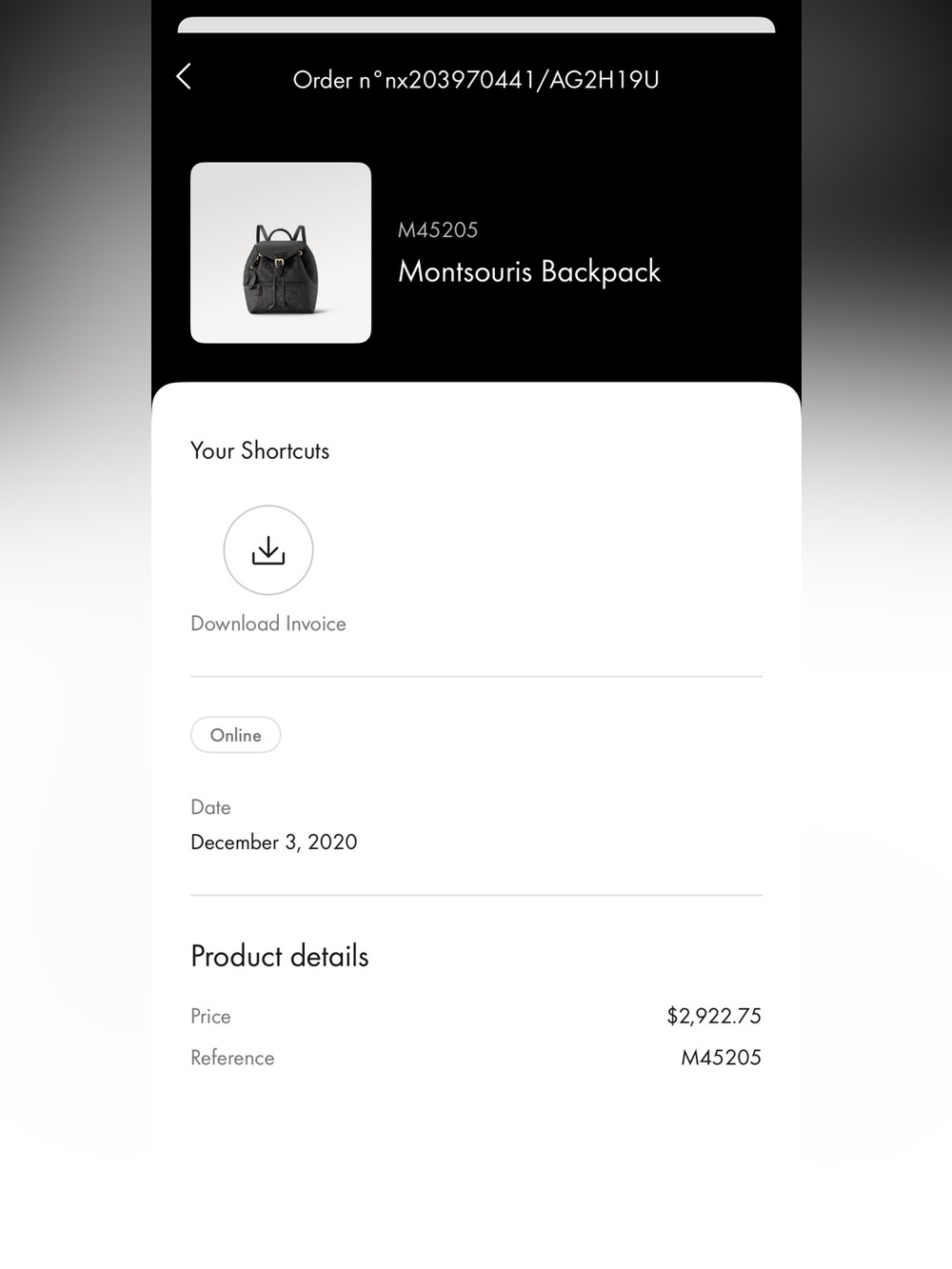 Louis Vuitton Black Embossed Monogram Backpack with Gold Hardware BRAND NEW - Picture 3 of 3